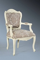 The Grand Louis Chair - Antique White & Champagne