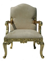 The Grand Rococo Chair: Gold Leaf