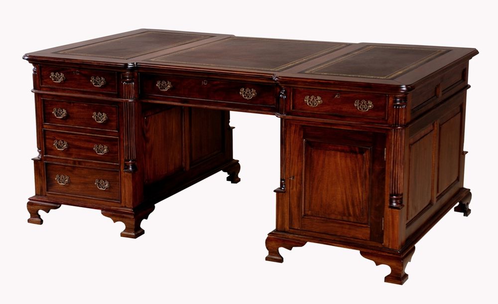 Mahogany Partner Desk