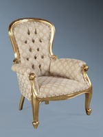 The Grandfather Chair: Antique Gold Leaf & Regina Sesame.