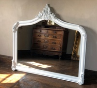 The Annecy: Large Over mantle Mirror-Pure Matt White