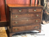 sold Extremely Heavy Rare Antique Georgian Original Oak Crossbanded Chest of Drawers Side board 1700 C