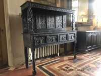 Antique Original Rare French Jacobean Carved Dresser High Back Console Table - Owned the late VICTOR BROX - Circa 1700's
