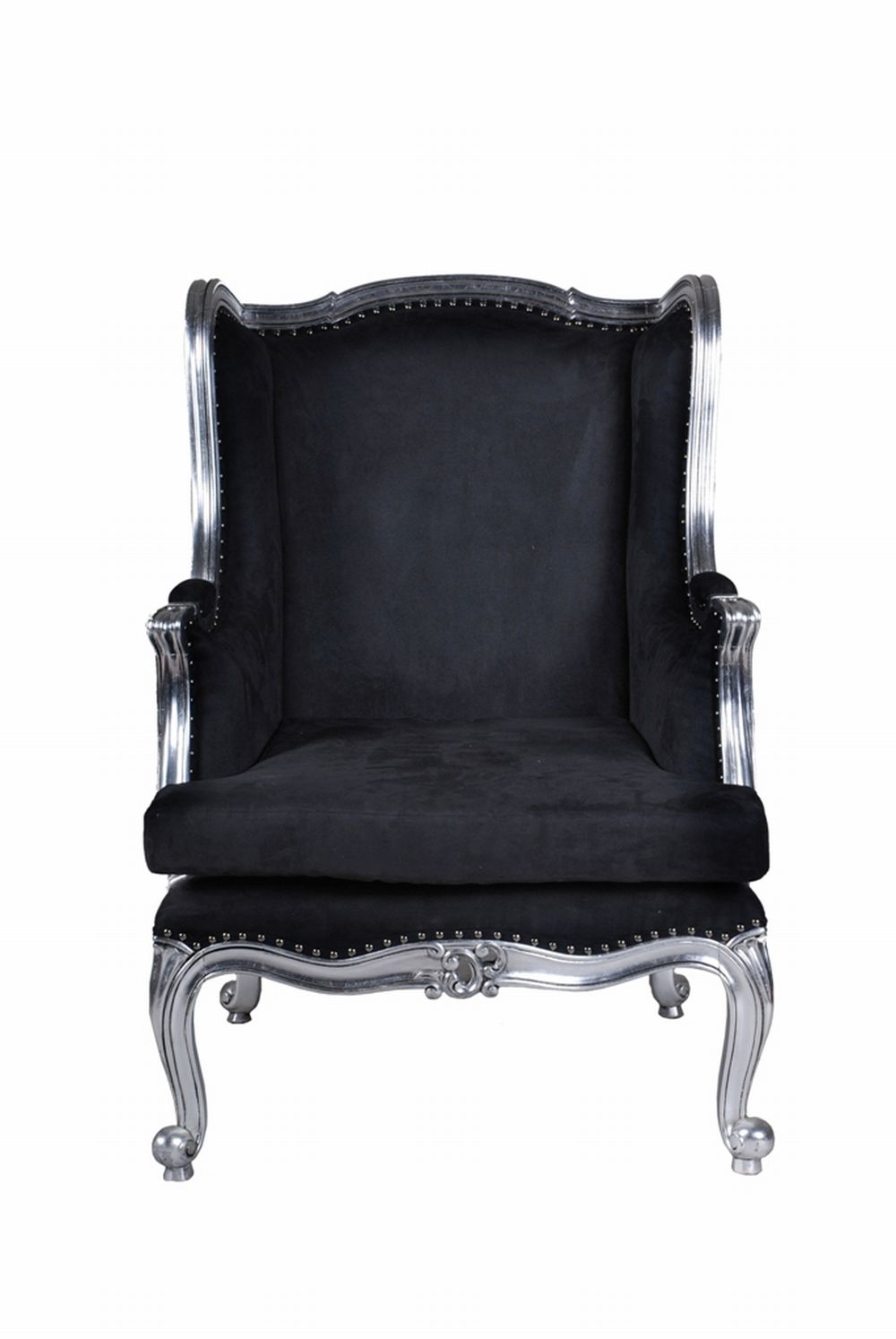Silver And Black Lounge Chair
