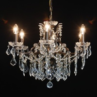 The Toulouse:Bronze 6 Branch Shallow Chandelier