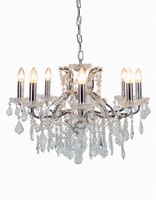 The Toulouse: Chrome 6 Branch Shallow Chandelier