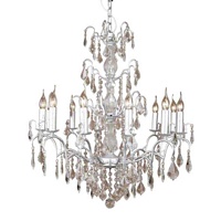 The Marseilles: Large 12 Branch Silver French Chandelier