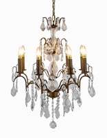 The Marseilles: 8 BRANCH FRENCH LARGE ANTIQUE BRONZE CHANDELIER
