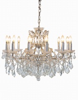 The Toulouse: 12 BRANCH SHALLOW ANTIQUE SILVER LEAF CHANDELIER