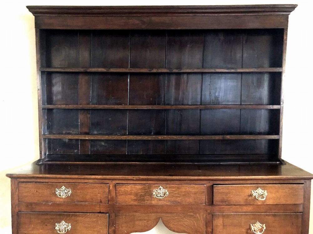 SOLD - Fine Original Carmarthenshire Old Oak Period Antique Welsh Farmhouse Rustic Pot Cupboard Dresser Circa 1770