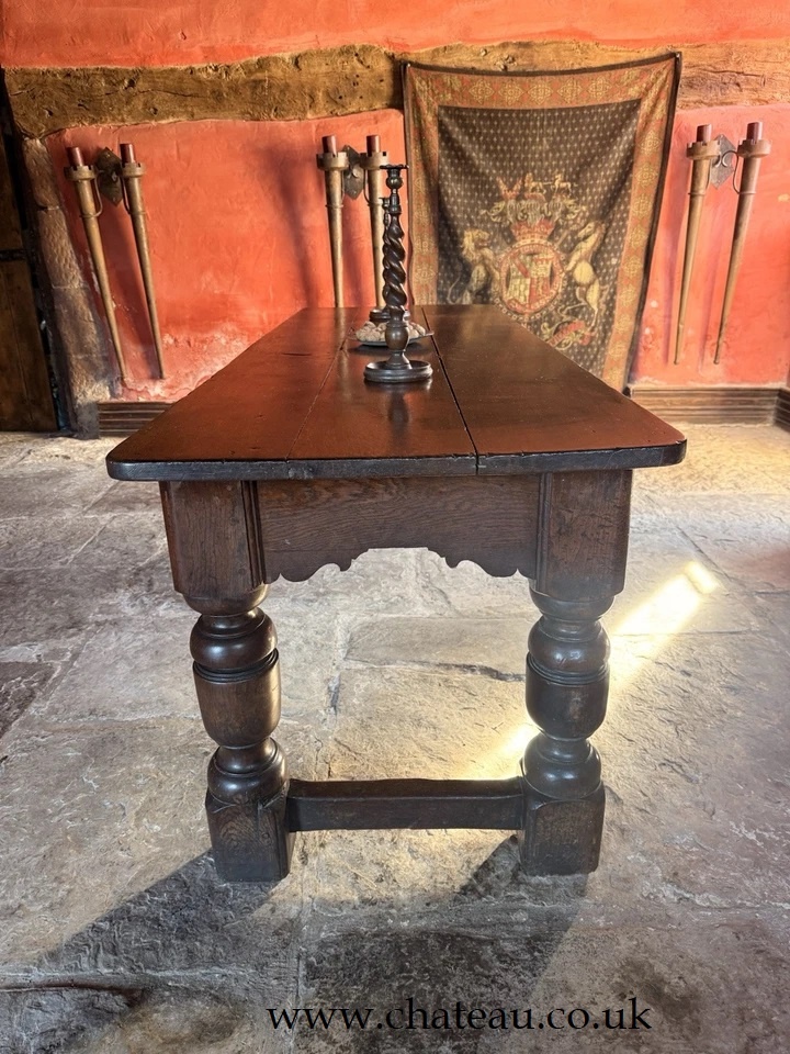 SOLD - Antique Oak Rustic Refectory Serving Kitchen Farmhouse Dining Table Seats 10!