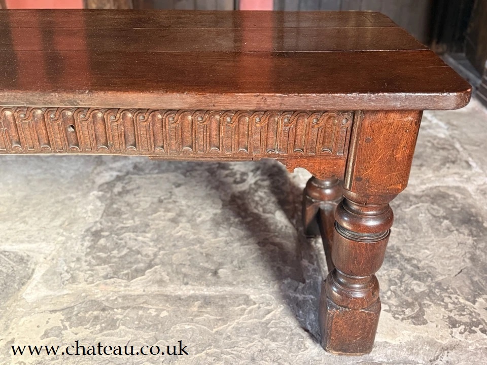 SOLD - Antique Oak Rustic Refectory Serving Kitchen Farmhouse Dining Table Seats 10!