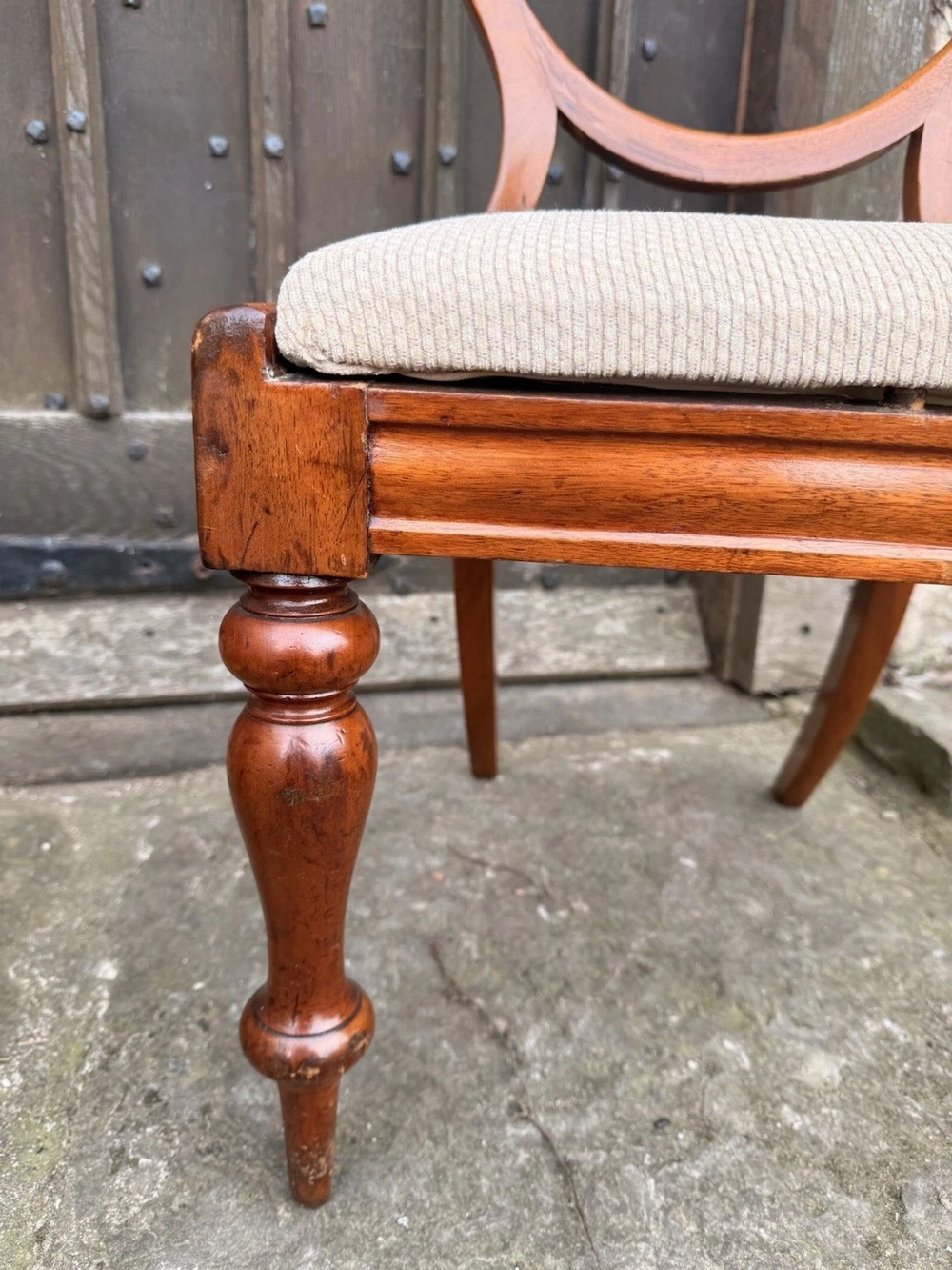 Set of 12 Antique Balloon Back Dining Chairs Circa 1870  made by master Carpenter James Reilly