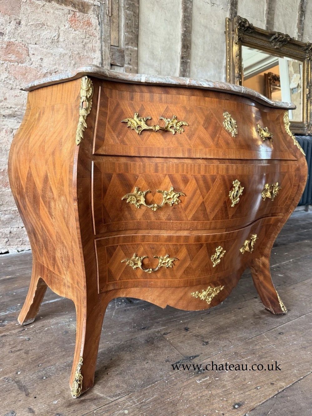 Fine Quality Antique French Commode Marble Ornatet Gilt Ormolu Chest of drawers