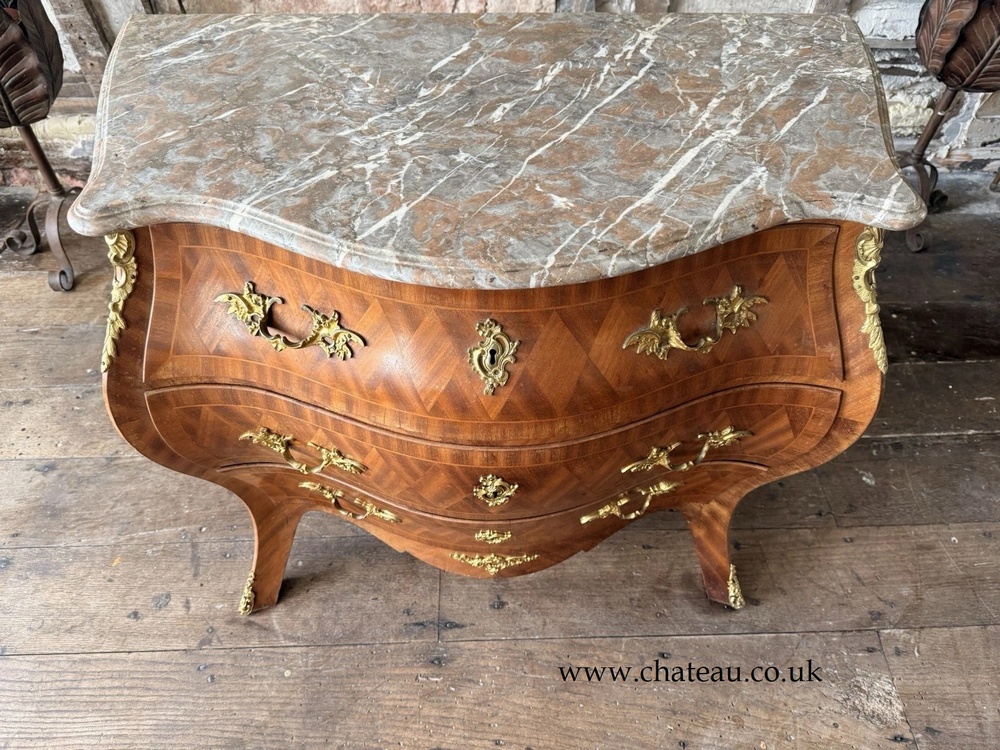 Fine Quality Antique French Commode Marble Ornatet Gilt Ormolu Chest of drawers