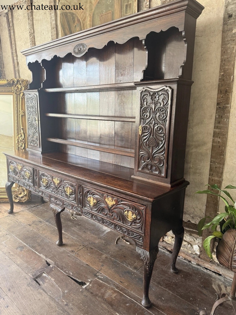 Fine Quality Important Rare Antique Oak Welsh Dresser Sideboard STAMPED RG