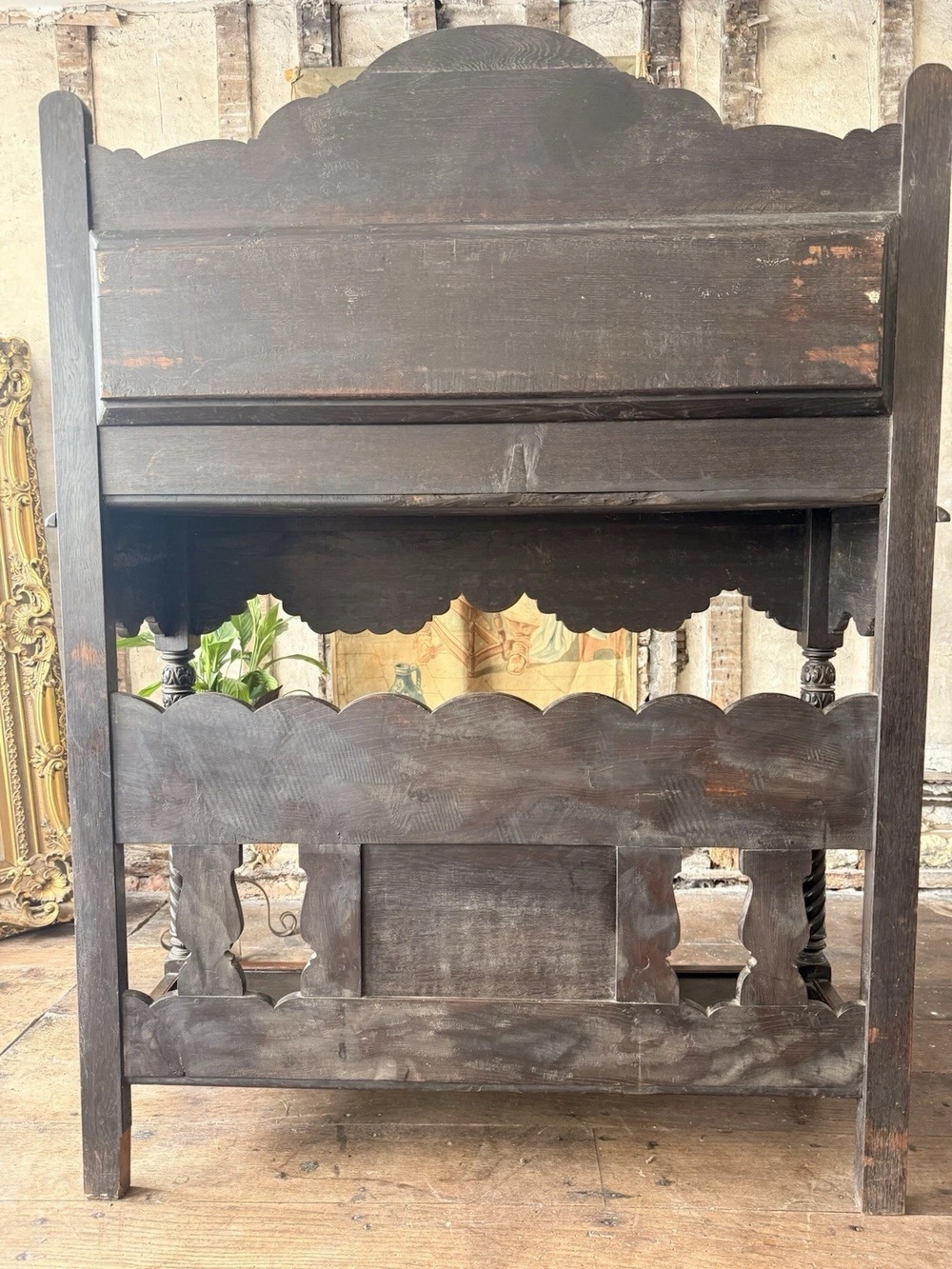 Important Antique Oak Buffet Dresser Sideboard Cupboard George Shaw Engravings 1598