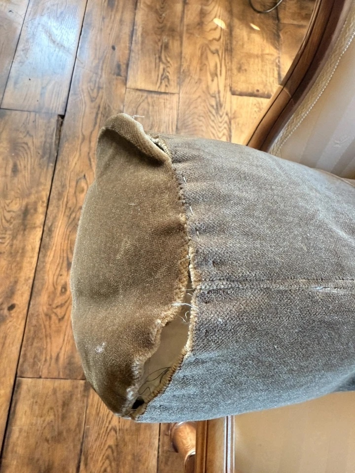 Pair of Antique Sage His & Hers Gentleman's and Lady's Lounge Fireside Chairs