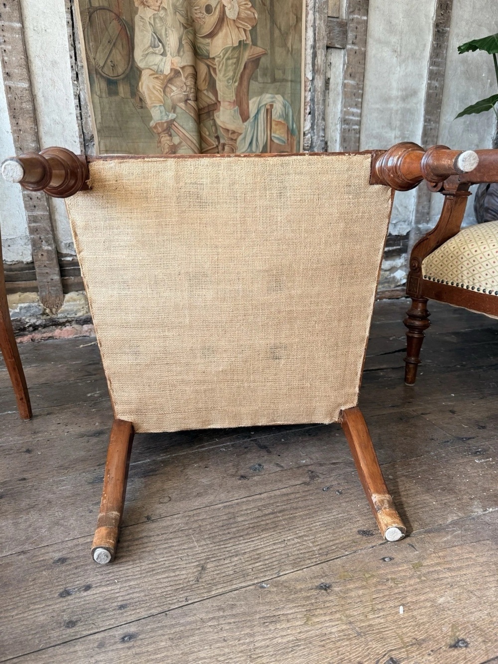 Exceptional Quality Antique Bavarian Elbow Lady's Gentlaman's Arm Chairs C 1800