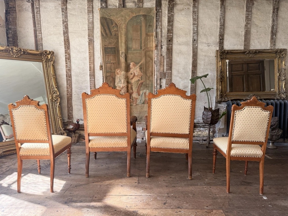 Exceptional Quality Antique Bavarian Elbow Lady's Gentlaman's Arm Chairs C 1800