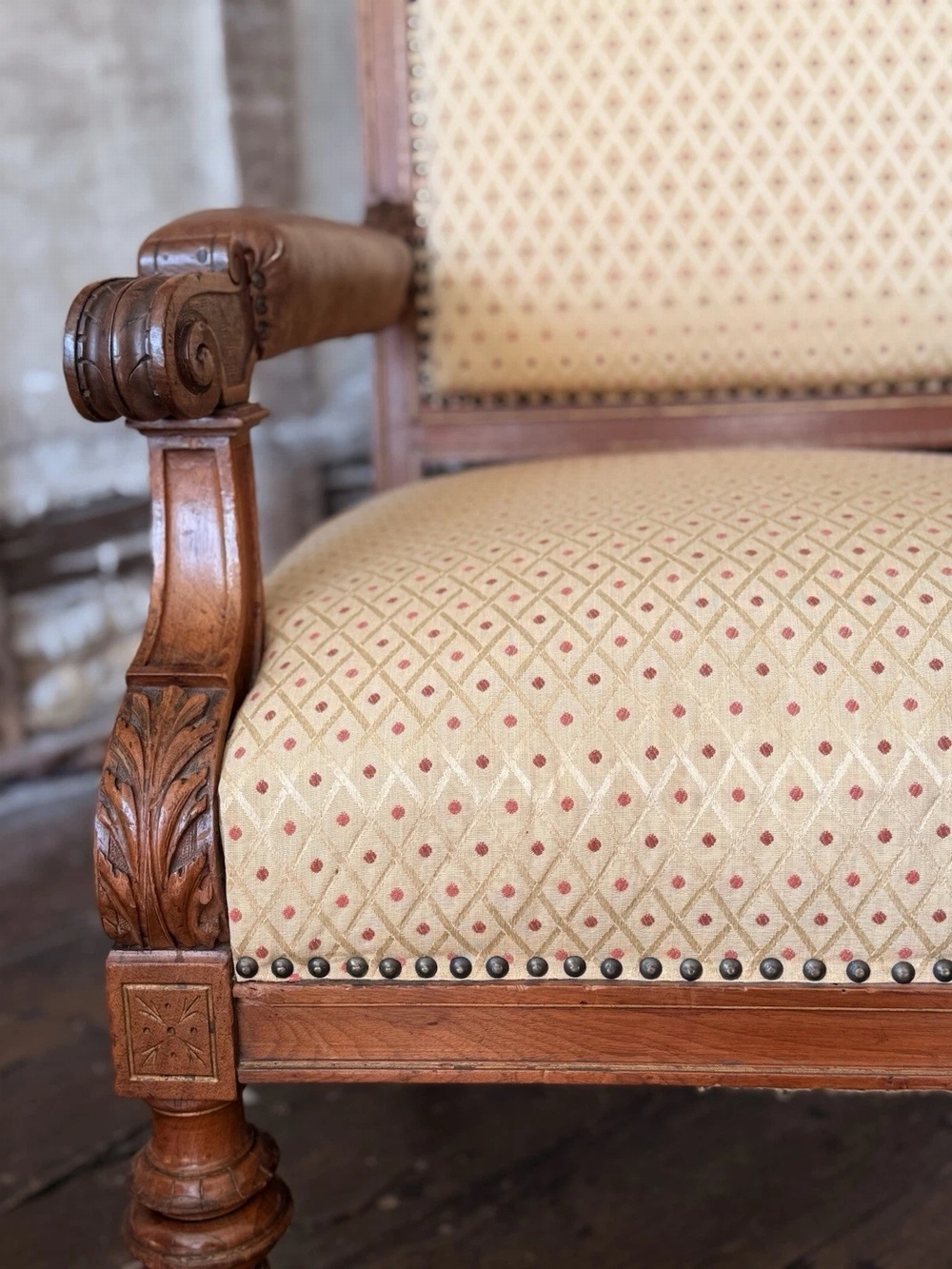 Exceptional Quality Antique Bavarian Elbow Lady's Gentlaman's Arm Chairs C 1800