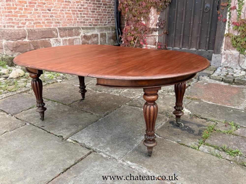 SOLD - Fine English Antique William IV Extending Pull Out Dining Table Circa 1830
