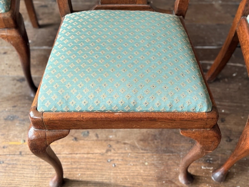 Set of 6 Antique Chippendale Style Drop in seats Dining Chairs Circa 1800's