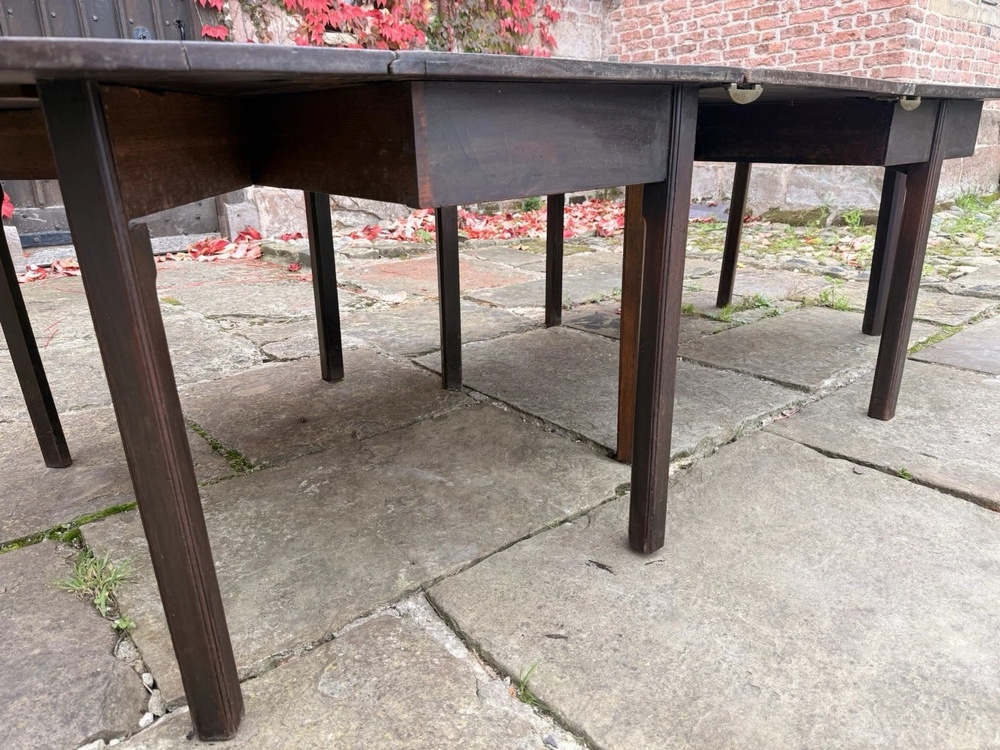 Exceptional Quality English Antique Mahogany D End Georgian Dining Table C1790