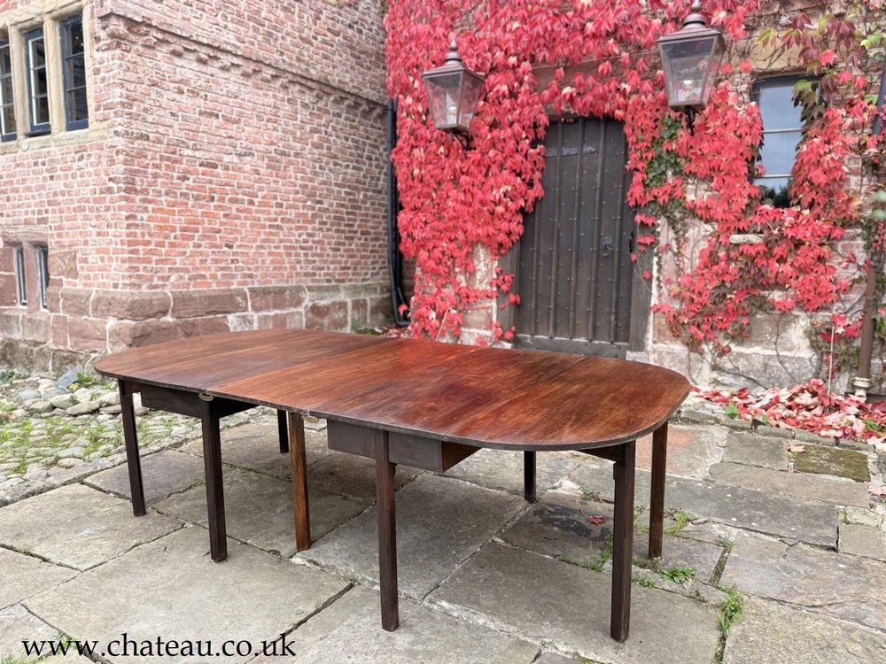 Exceptional Quality English Antique Mahogany D End Georgian Dining Table C1790