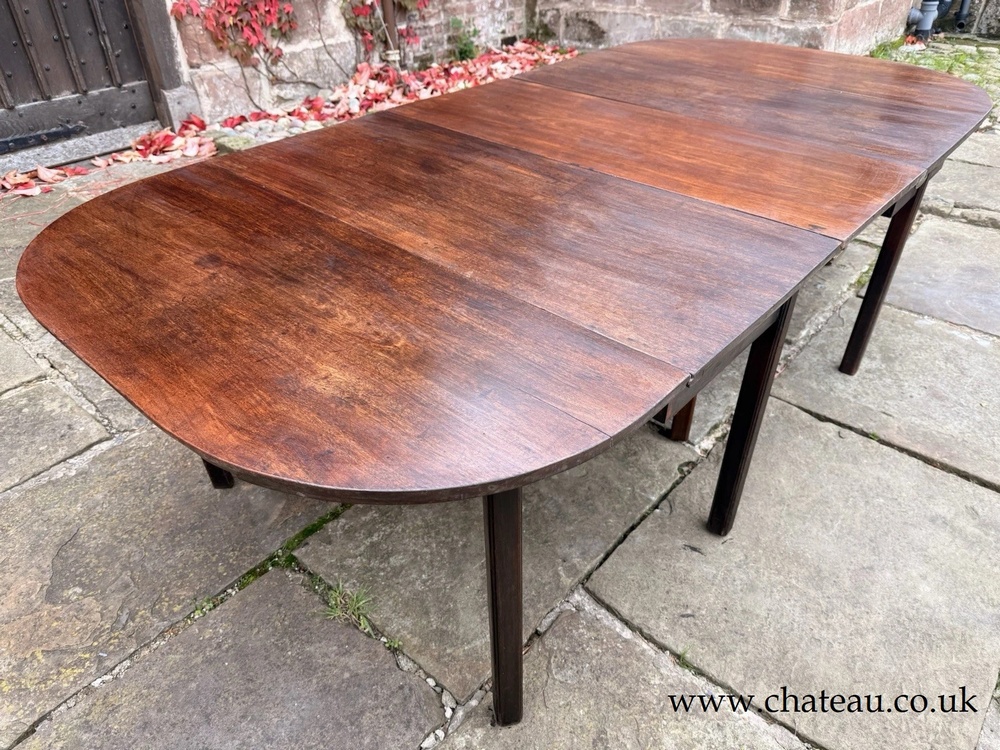 Exceptional Quality English Antique Mahogany D End Georgian Dining Table C1790