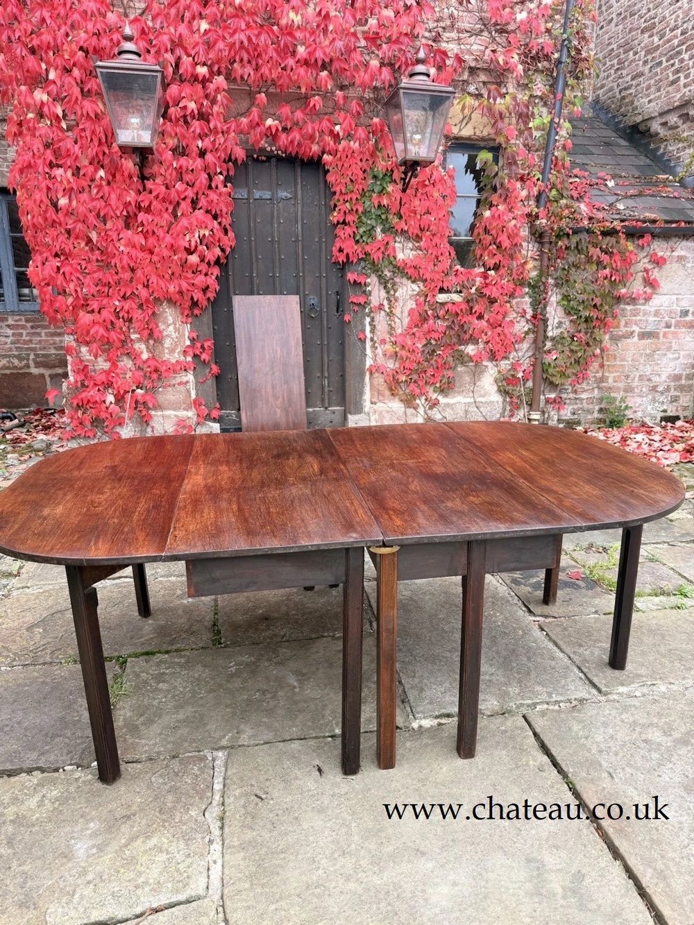 Exceptional Quality English Antique Mahogany D End Georgian Dining Table C1790