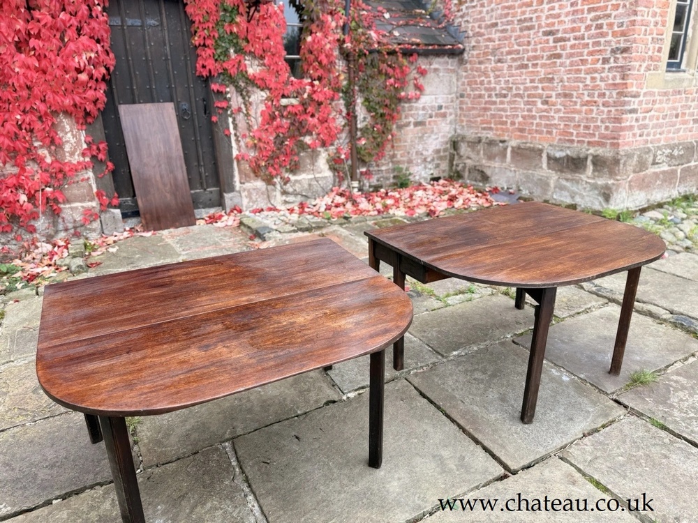 Exceptional Quality English Antique Mahogany D End Georgian Dining Table C1790