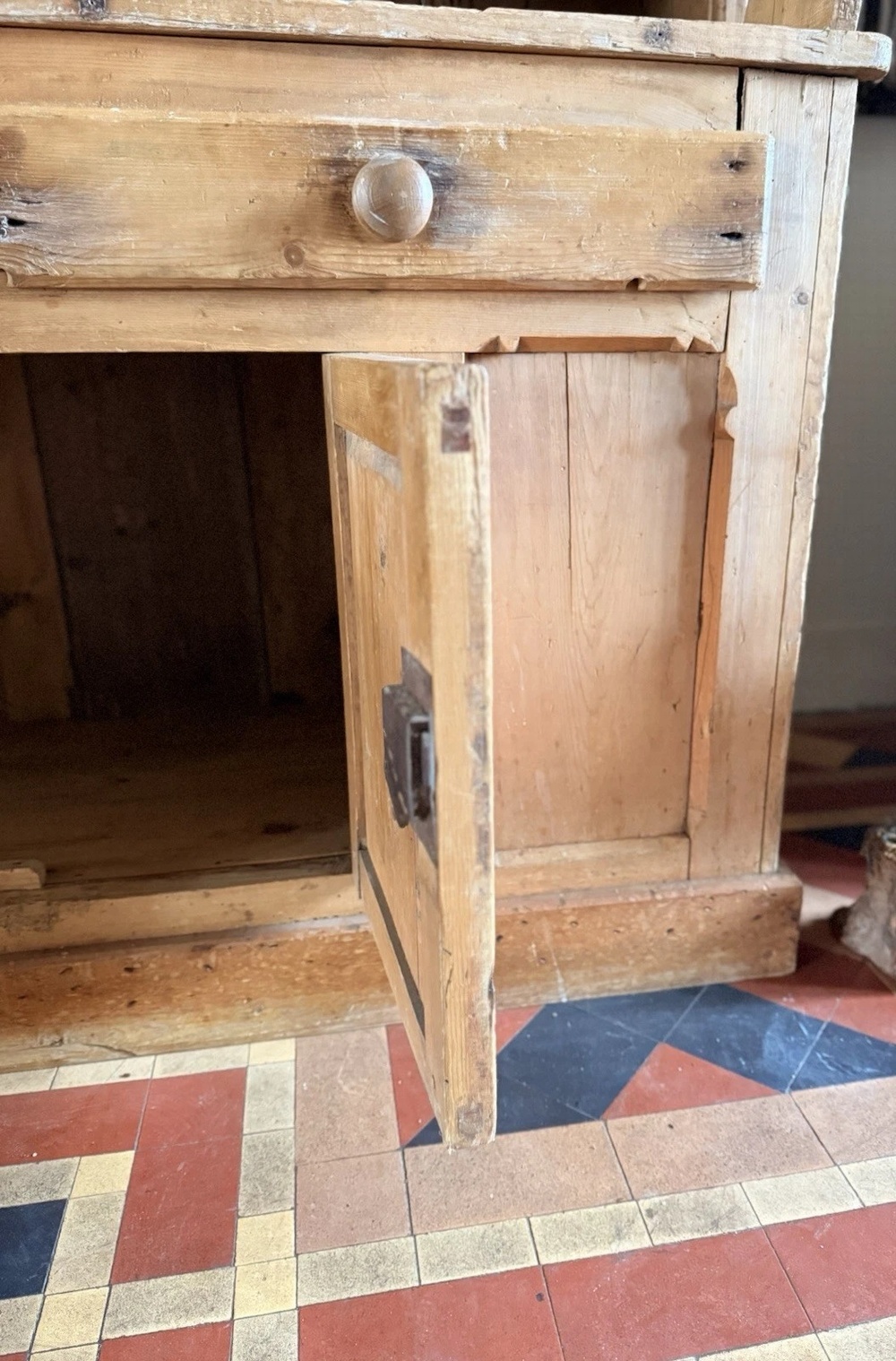 SOLD - Original Provincial Welsh Antique Farmhouse Rustic Pine Kitchen Dresser 1850 C