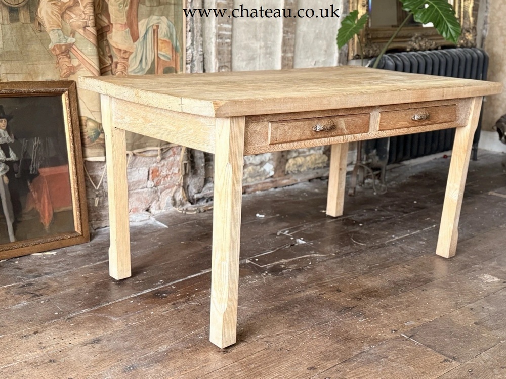 Reclaimed Vintage Rustic Oak Plank Farmhouse Vernacular Desk Kitchen Table