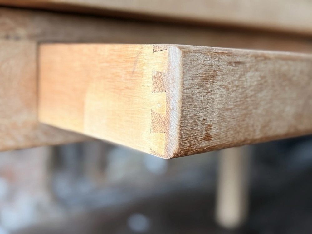 Reclaimed Vintage Rustic Oak Plank Farmhouse Vernacular Desk Kitchen Table