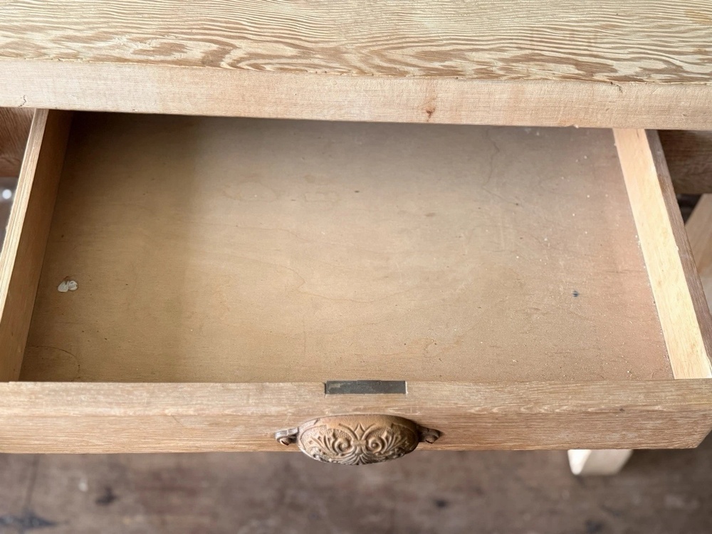 Reclaimed Vintage Rustic Oak Plank Farmhouse Vernacular Desk Kitchen Table