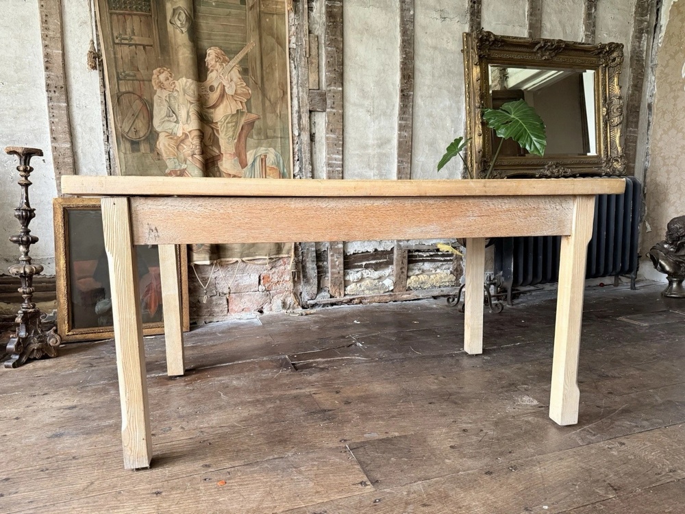 Reclaimed Vintage Rustic Oak Plank Farmhouse Vernacular Desk Kitchen Table