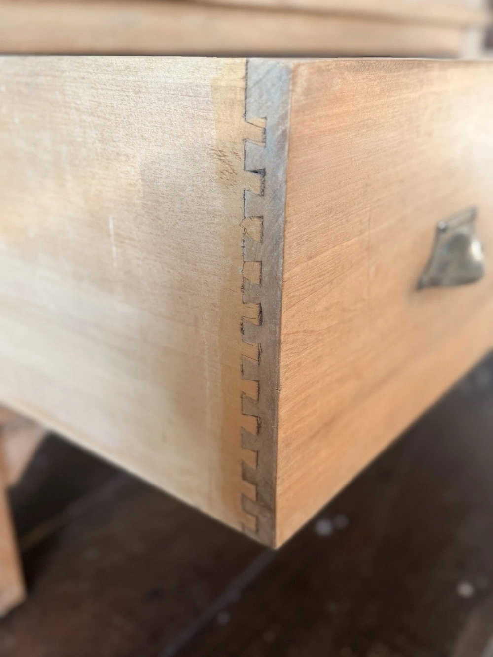 Rustic Farmhouse Antique pine Single Wardrobe with Drawer & Shelves 1890 C