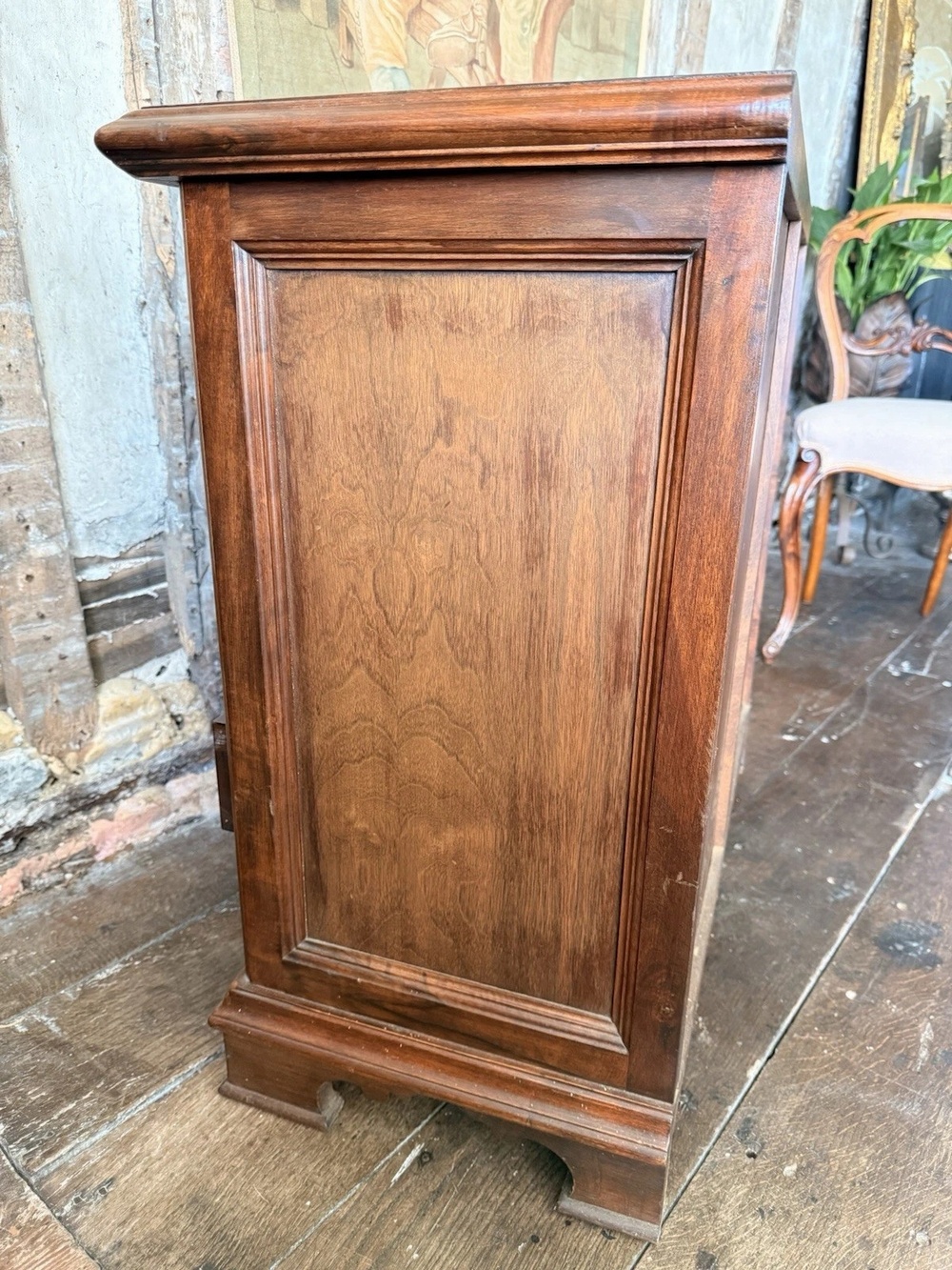 Vintage Rare Collectable Campaign Canalata Art Deco Brass inlays Chest Of Drawers 1960 C