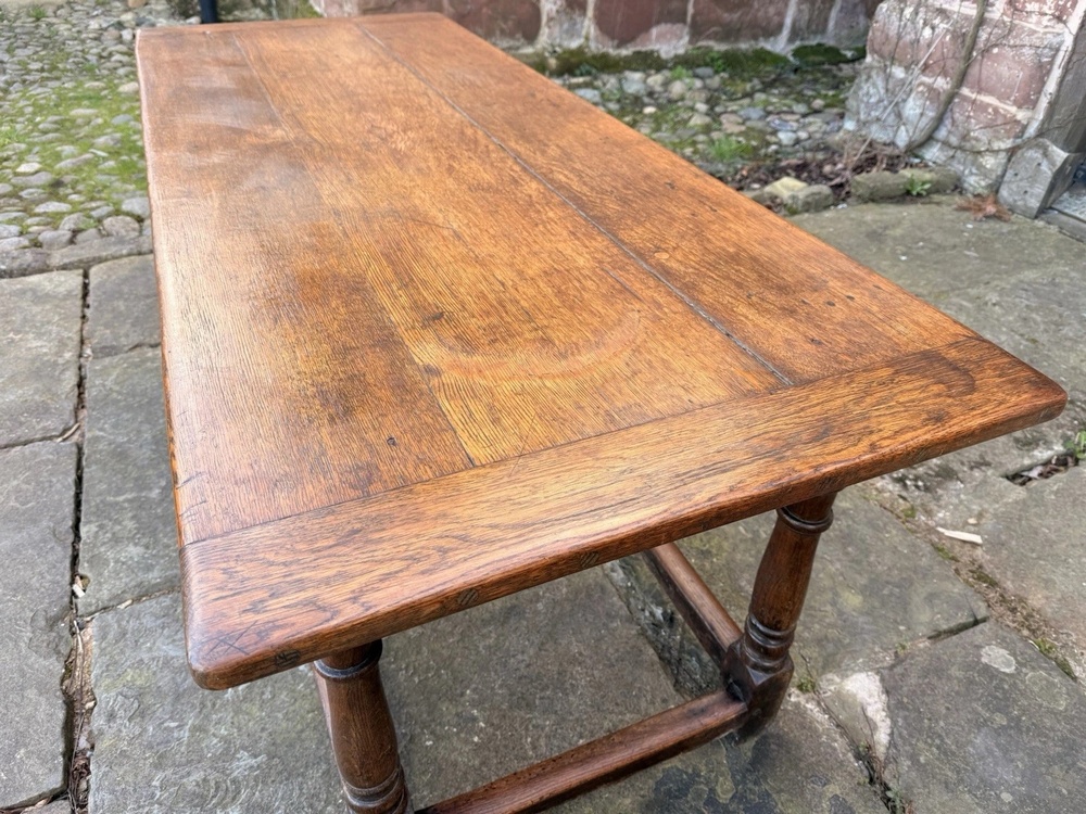 Antique English Country Rustic Farmhouse Refectory Kitchen Dining Table C1850