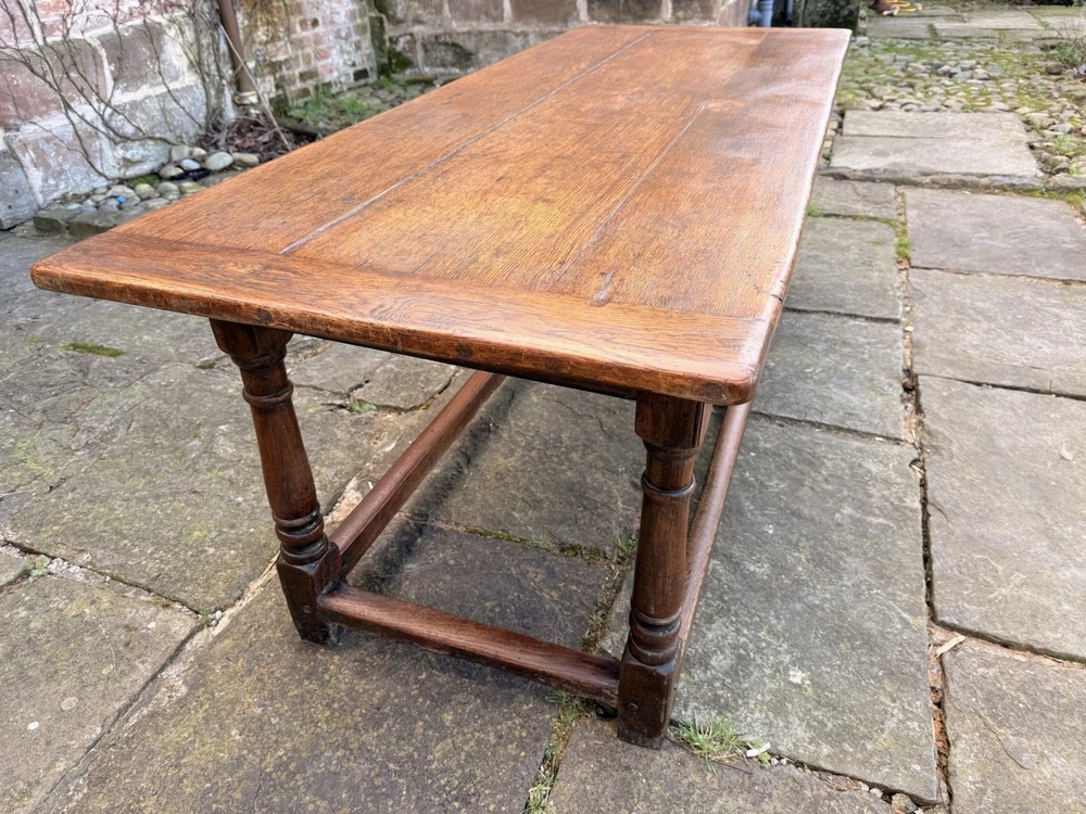 Antique English Country Rustic Farmhouse Refectory Kitchen Dining Table C1850