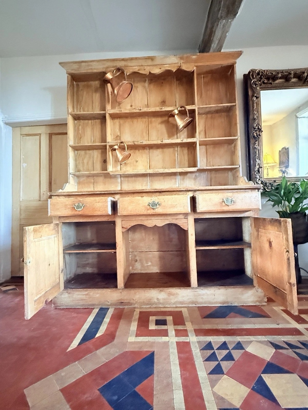 Original Antique Pine Welsh Farmhouse Rustic Primitive Untouched Dresser 1830 C ONHOLD