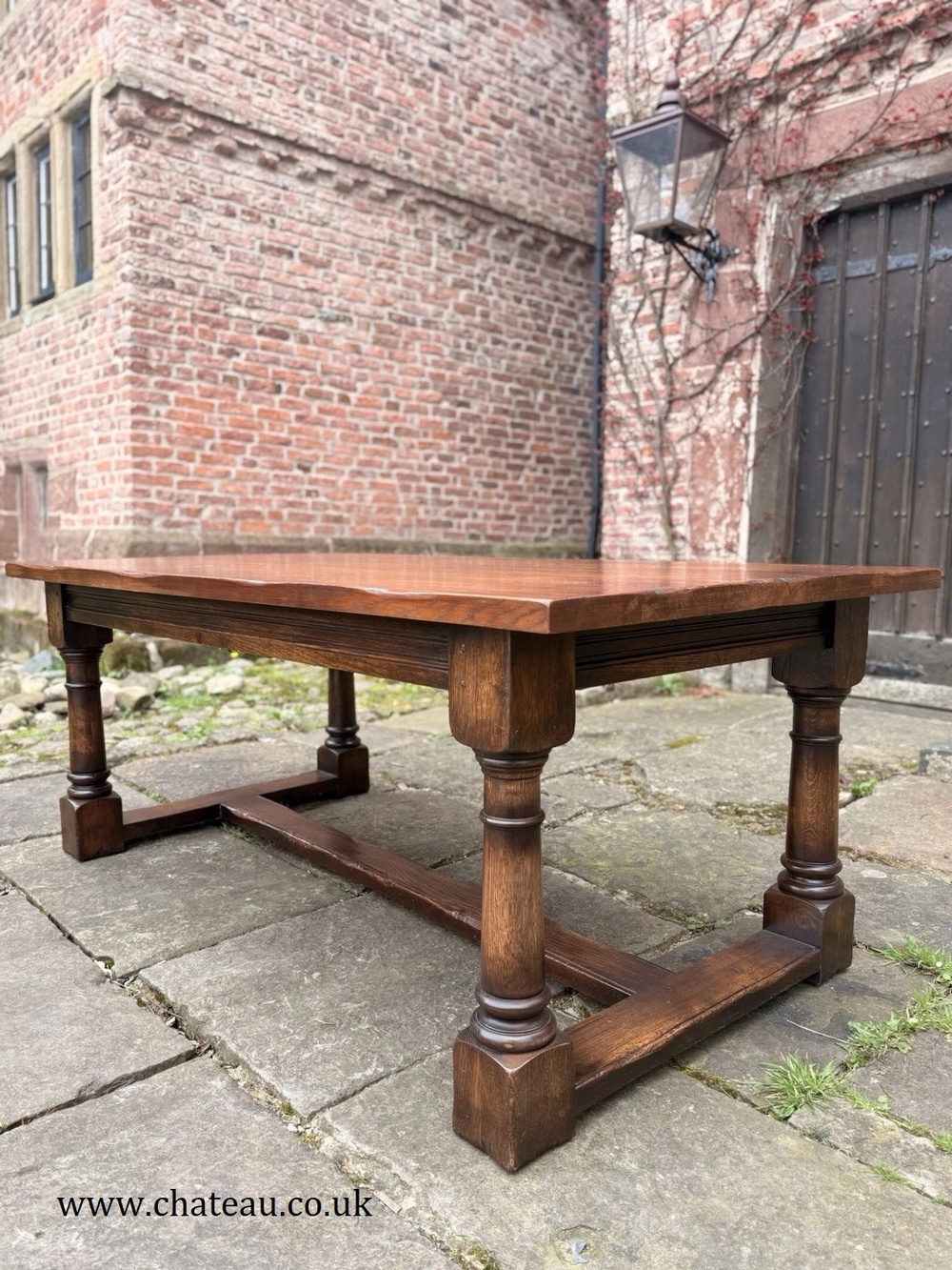 Fine Quality 17th C Oak Refectory Trestle Rustic Farmhouse Dining Kitchen Table