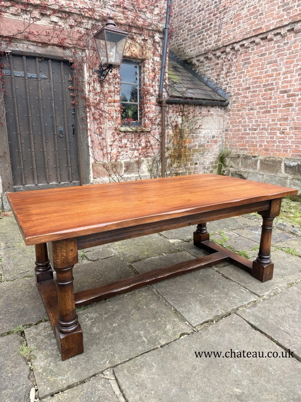 Fine Quality 17th C Oak Refectory Trestle Rustic Farmhouse Dining Kitchen Table