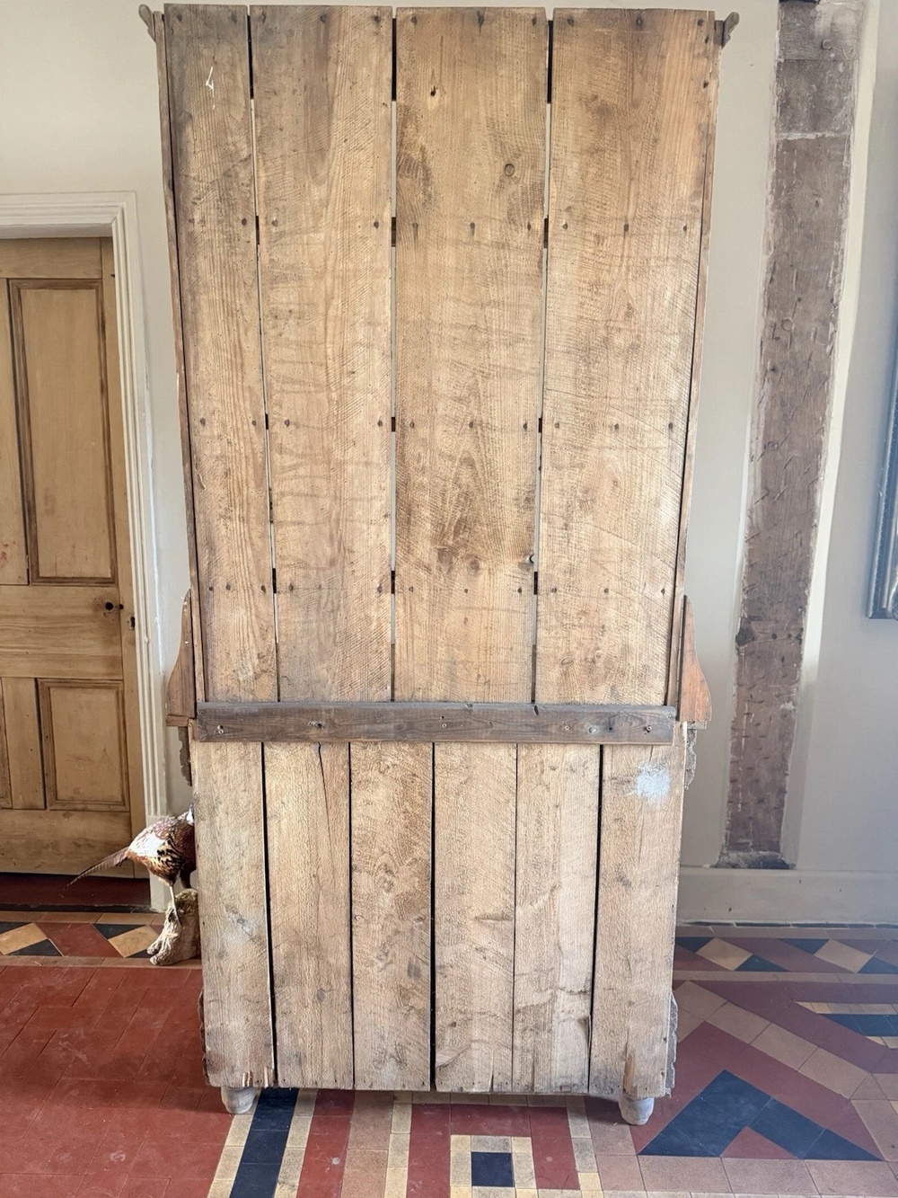 Antique Victorian Rustic Farmhouse English Pine Country Cottage Dresser Cupboard